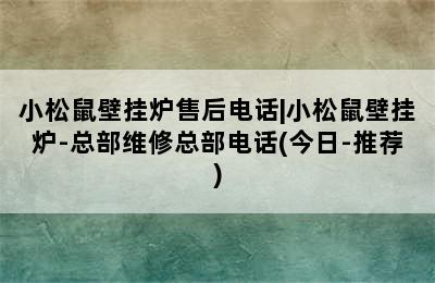 小松鼠壁挂炉售后电话|小松鼠壁挂炉-总部维修总部电话(今日-推荐)